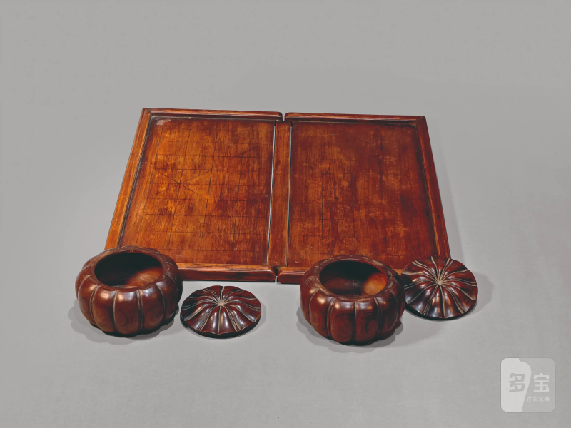 清 黄花梨棋盘、棋罐